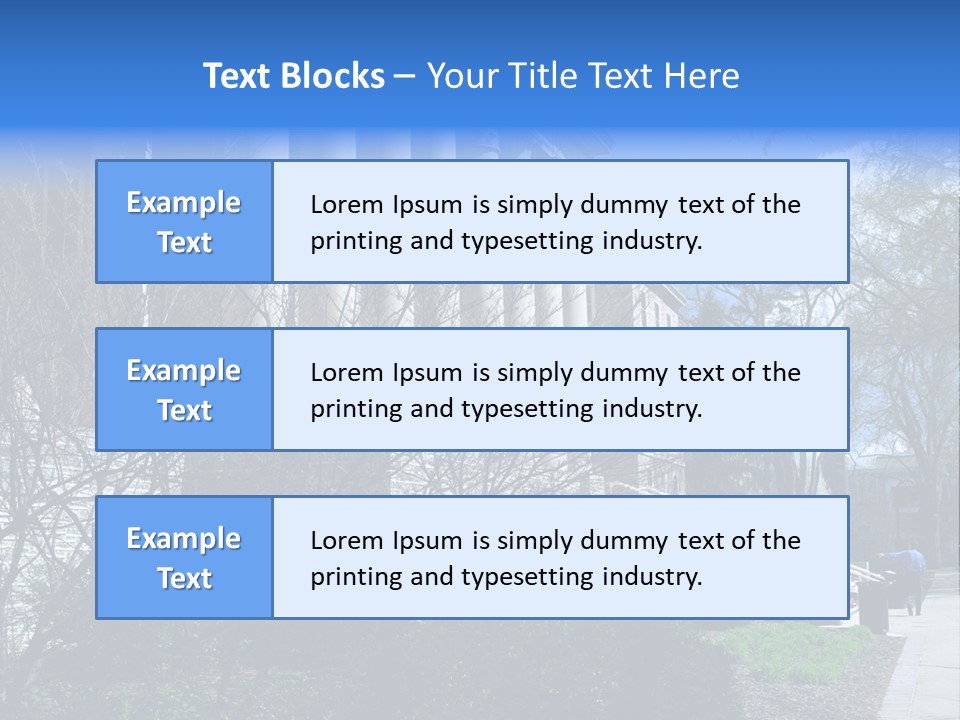 Outside Campus Lecture PowerPoint Template