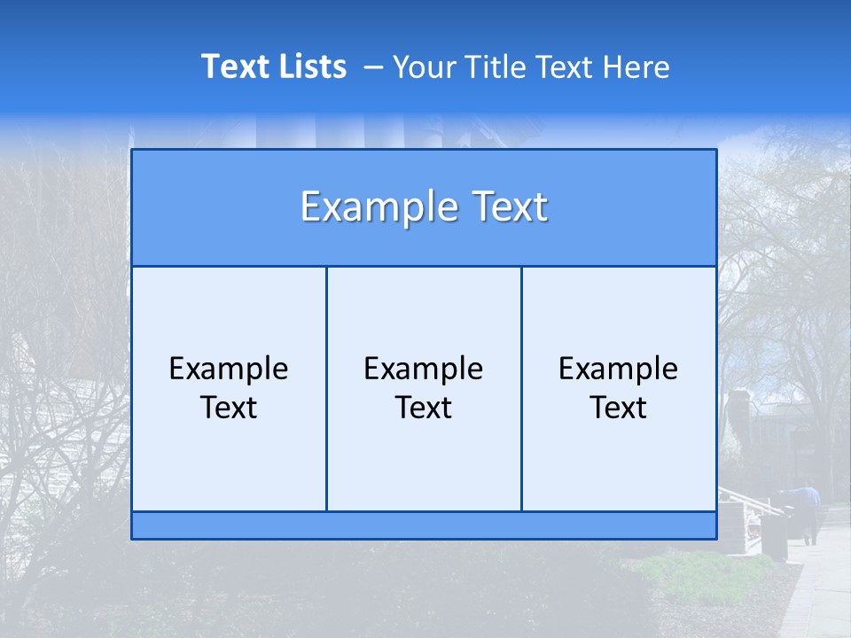 Outside Campus Lecture PowerPoint Template