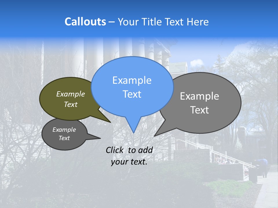 Outside Campus Lecture PowerPoint Template