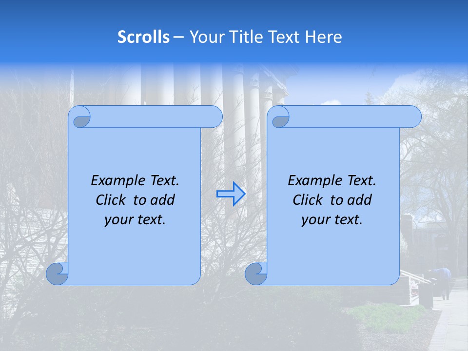 Outside Campus Lecture PowerPoint Template