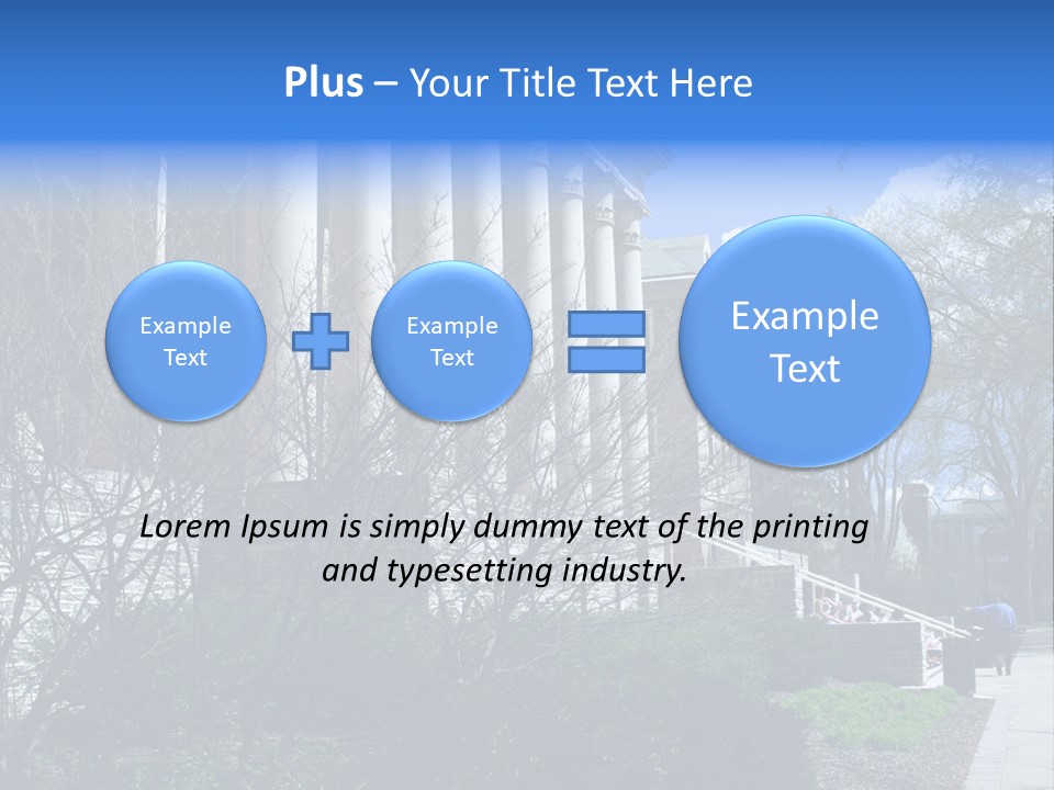 Outside Campus Lecture PowerPoint Template