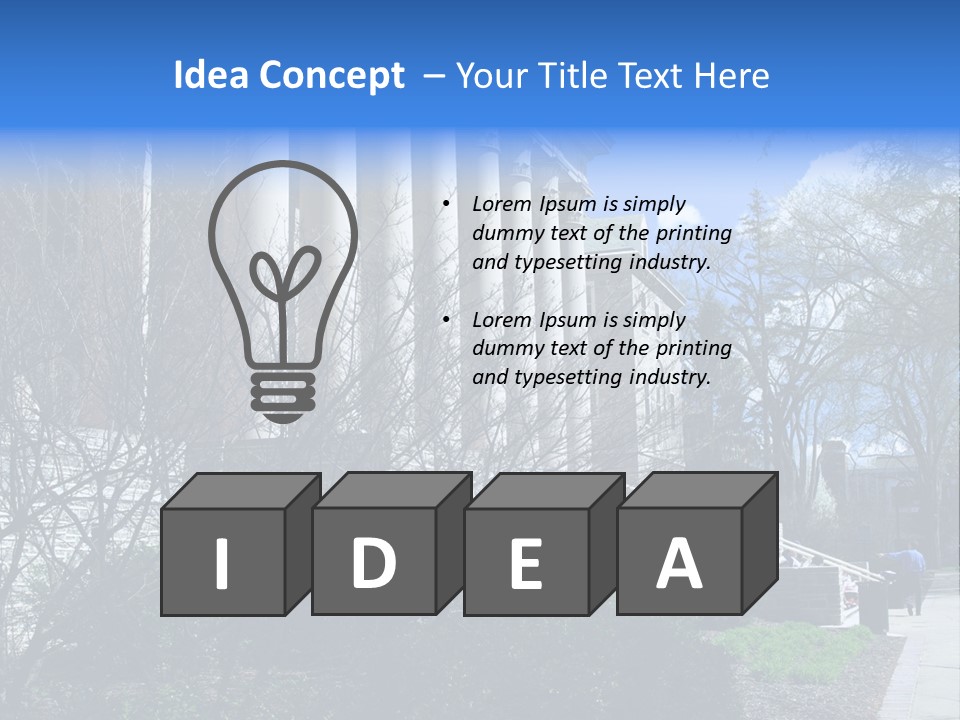 Outside Campus Lecture PowerPoint Template