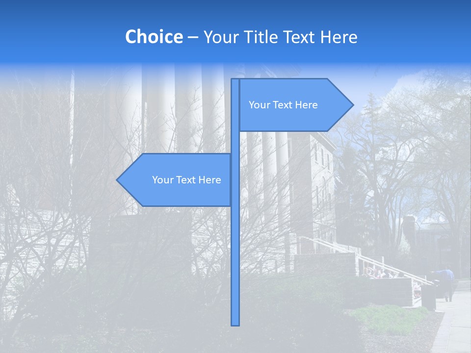 Outside Campus Lecture PowerPoint Template