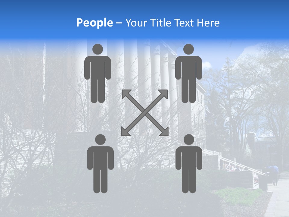 Outside Campus Lecture PowerPoint Template