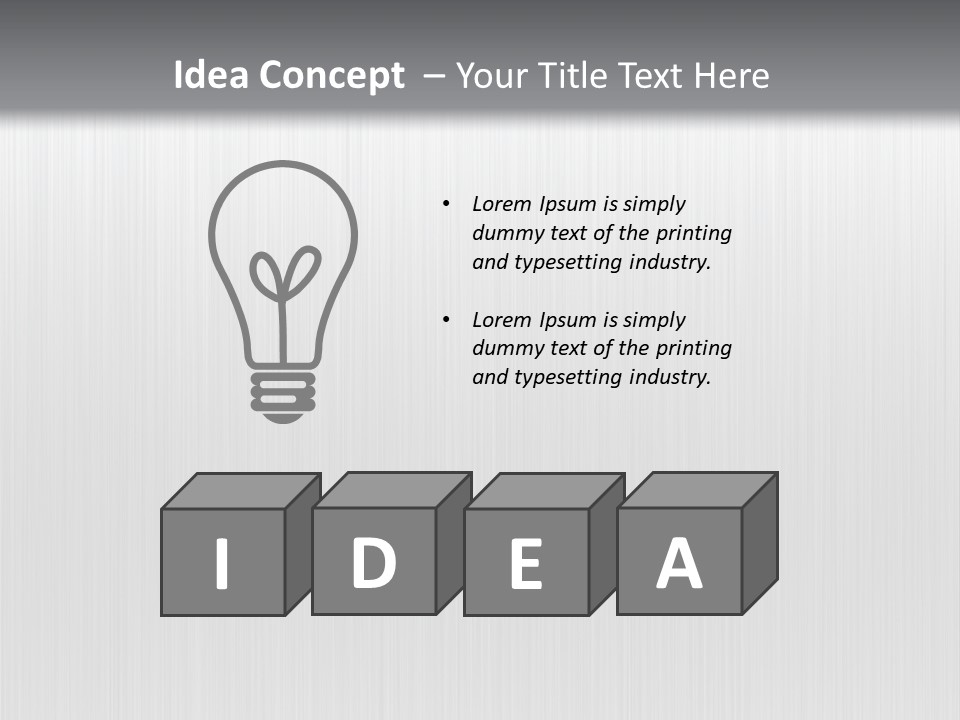 Polished Metallic Iron PowerPoint Template