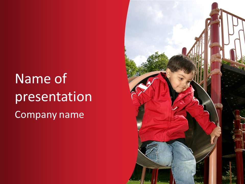 Park Little Boy PowerPoint Template