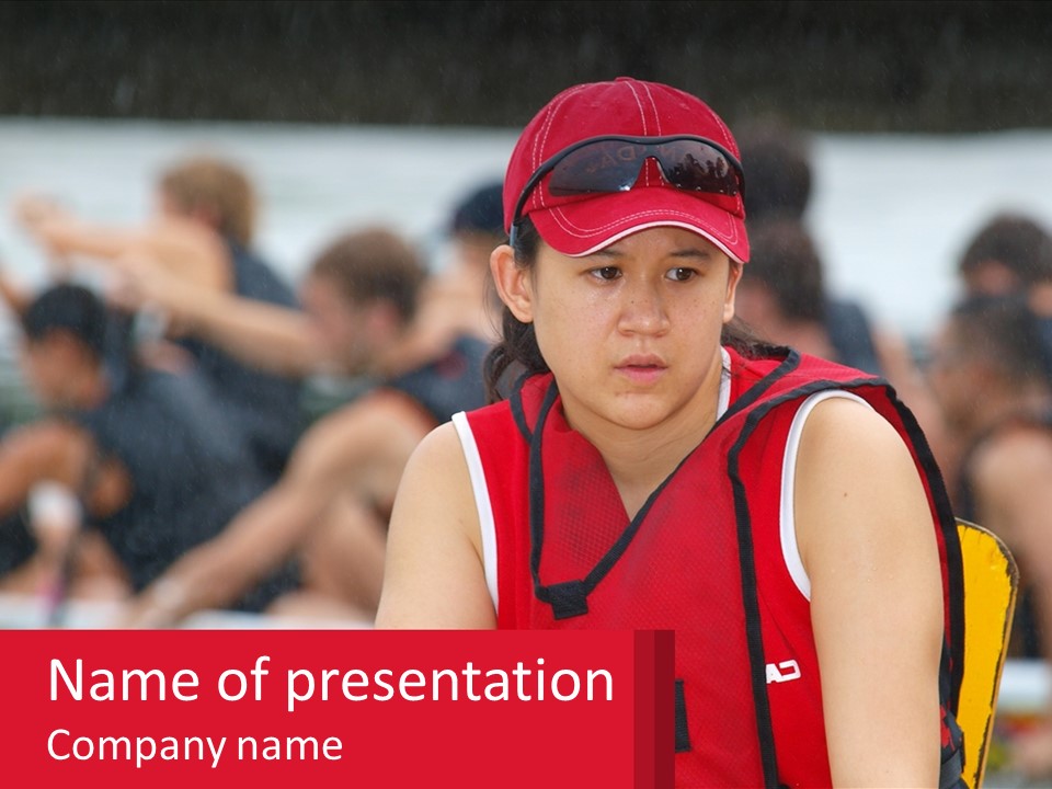 Red Water Stare PowerPoint Template