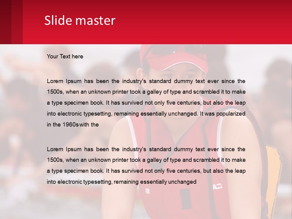 Red Water Stare PowerPoint Template