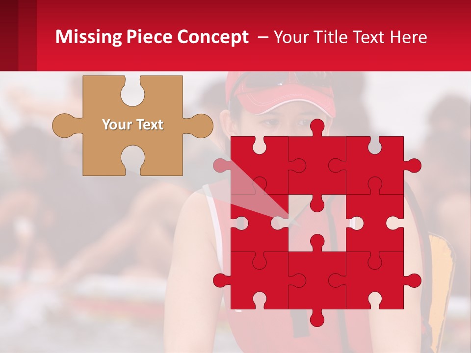 Red Water Stare PowerPoint Template