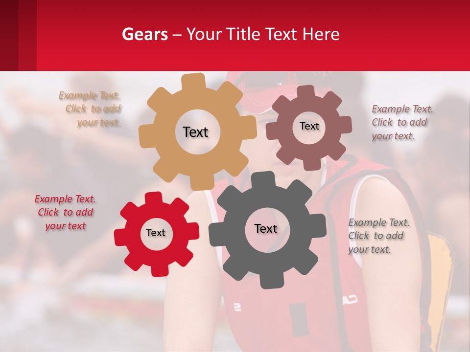 Red Water Stare PowerPoint Template