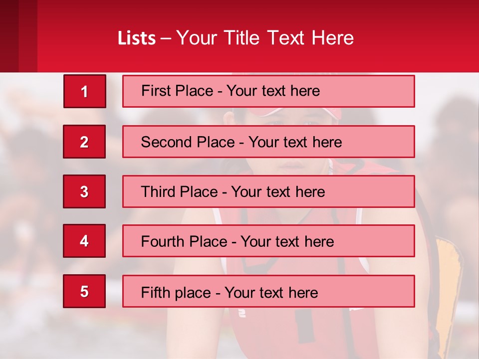 Red Water Stare PowerPoint Template