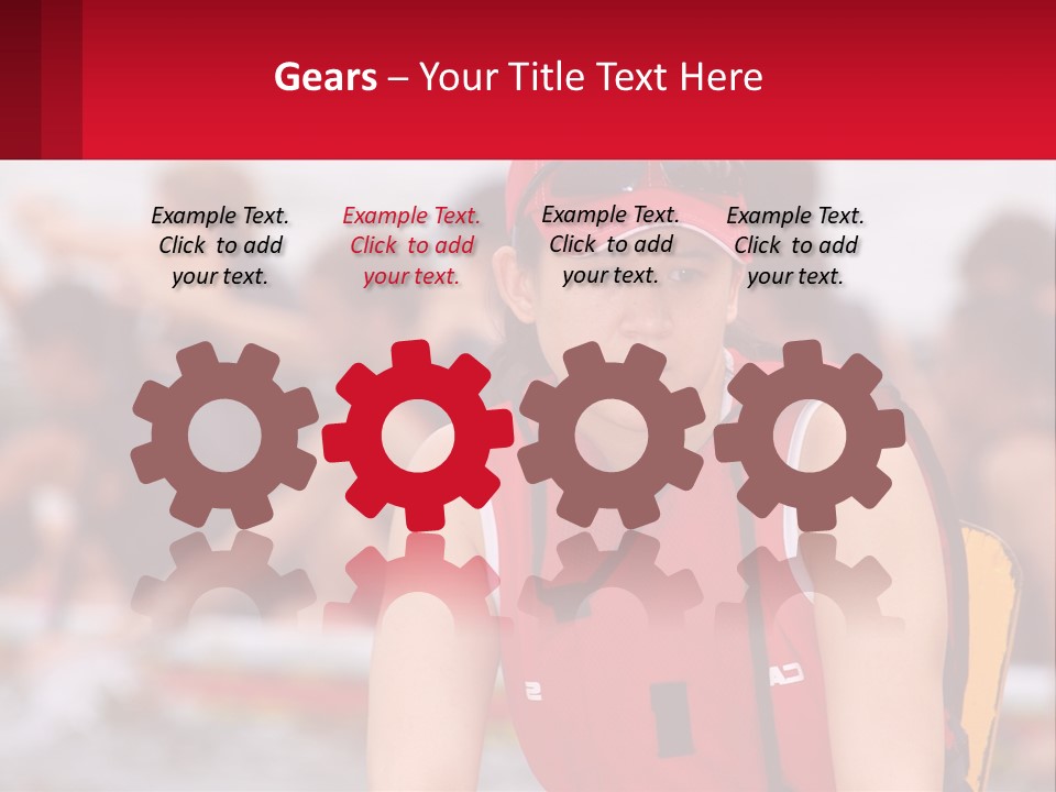 Red Water Stare PowerPoint Template