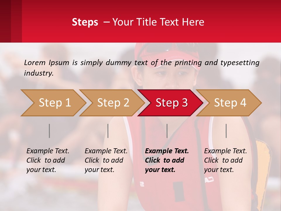 Red Water Stare PowerPoint Template