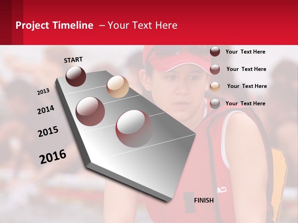 Red Water Stare PowerPoint Template