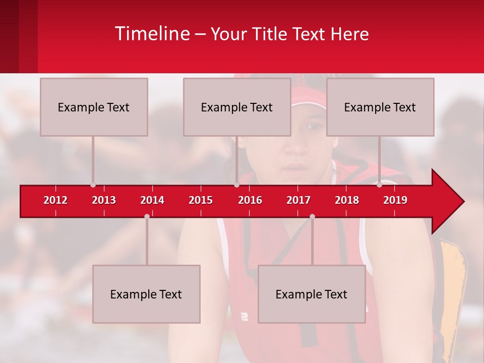 Red Water Stare PowerPoint Template