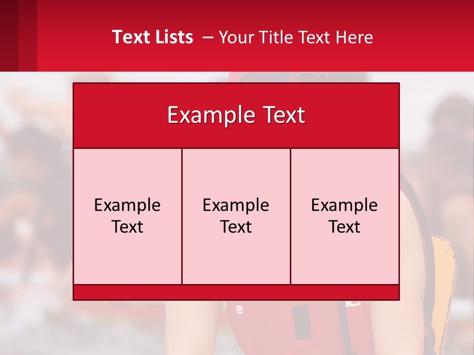 Red Water Stare PowerPoint Template