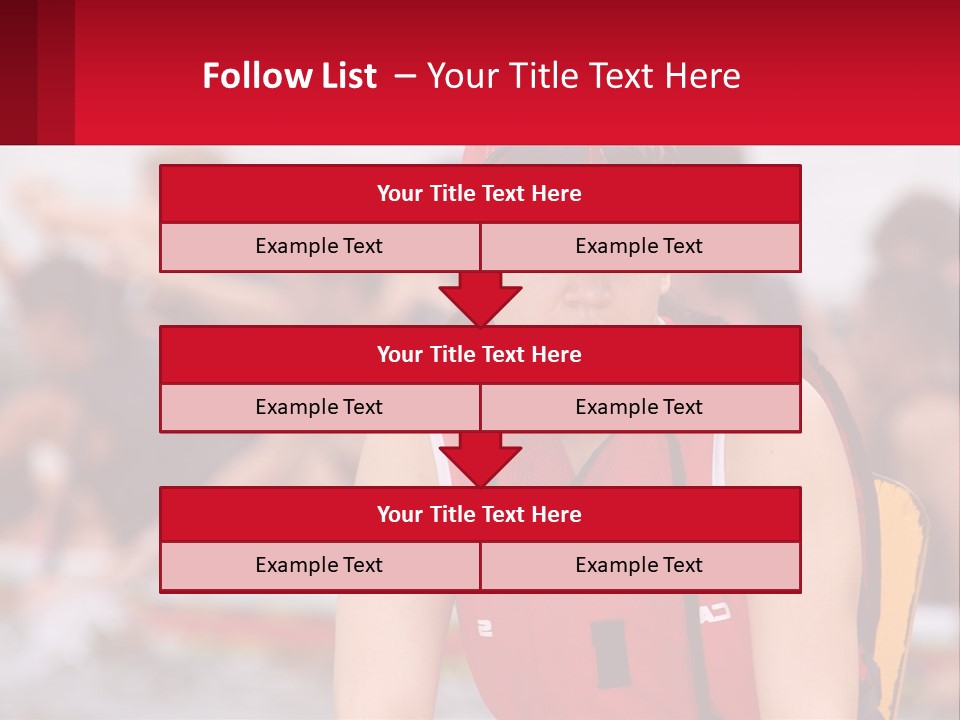 Red Water Stare PowerPoint Template