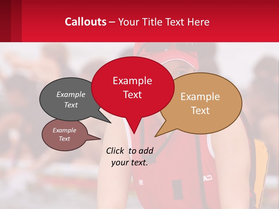 Red Water Stare PowerPoint Template