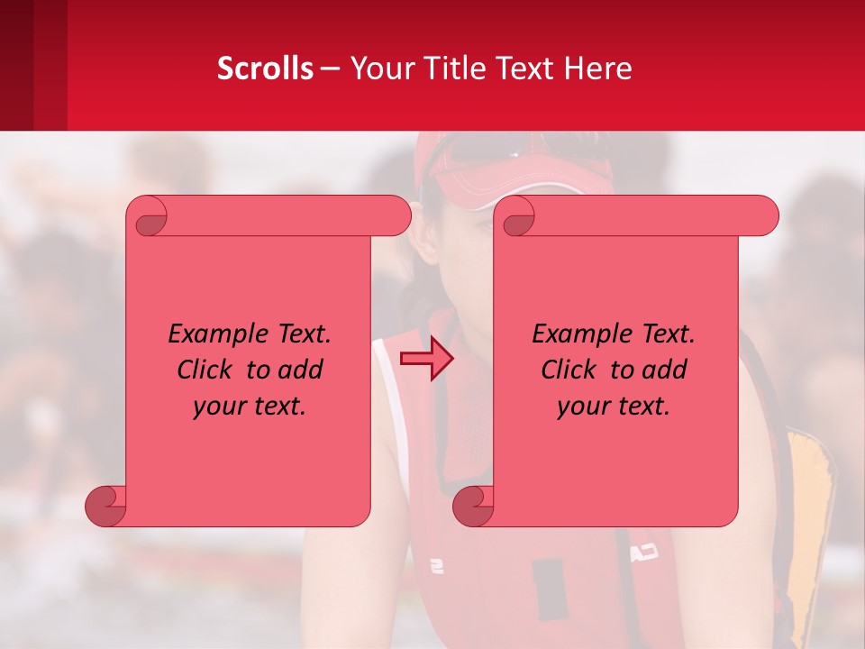 Red Water Stare PowerPoint Template
