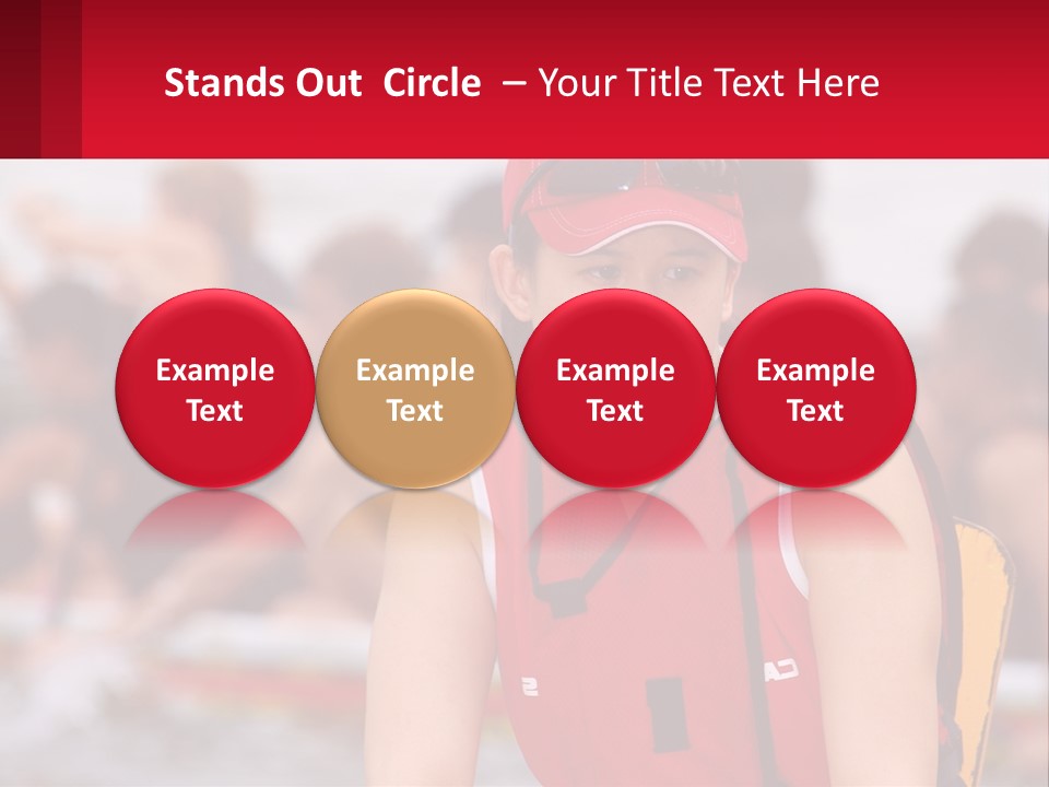 Red Water Stare PowerPoint Template