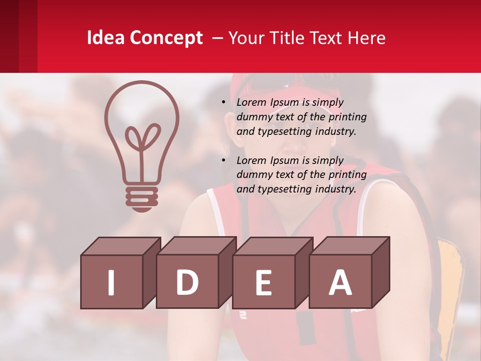Red Water Stare PowerPoint Template