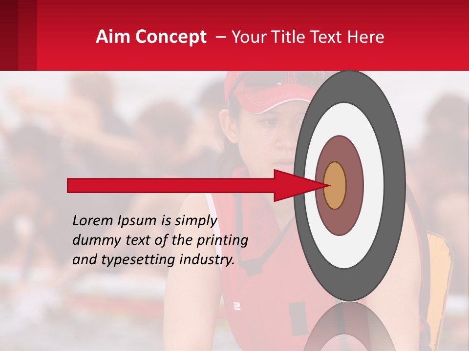 Red Water Stare PowerPoint Template