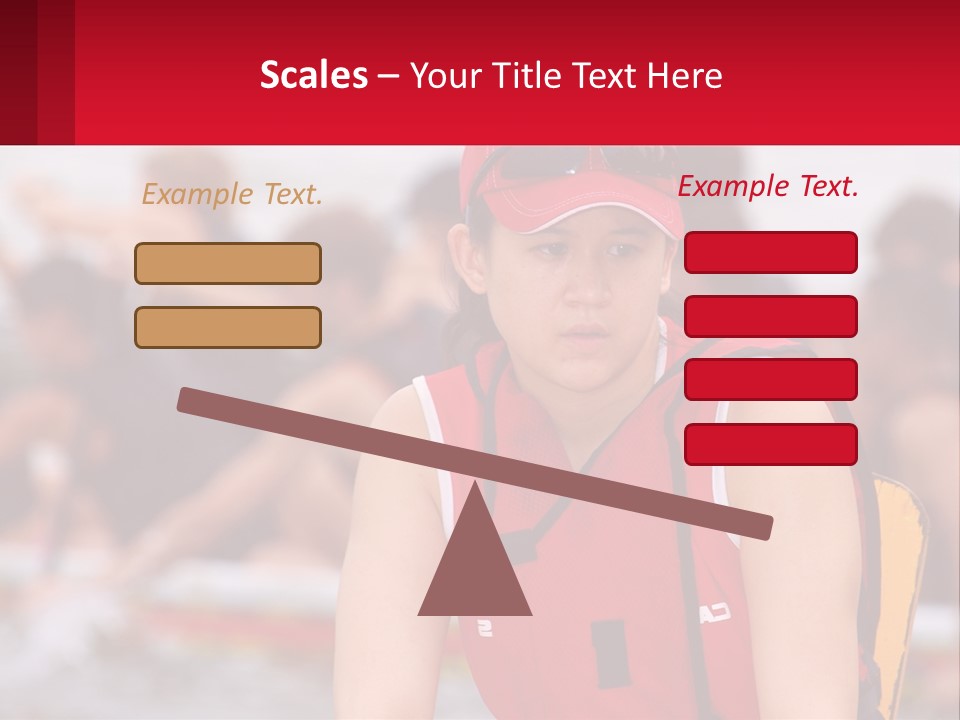 Red Water Stare PowerPoint Template