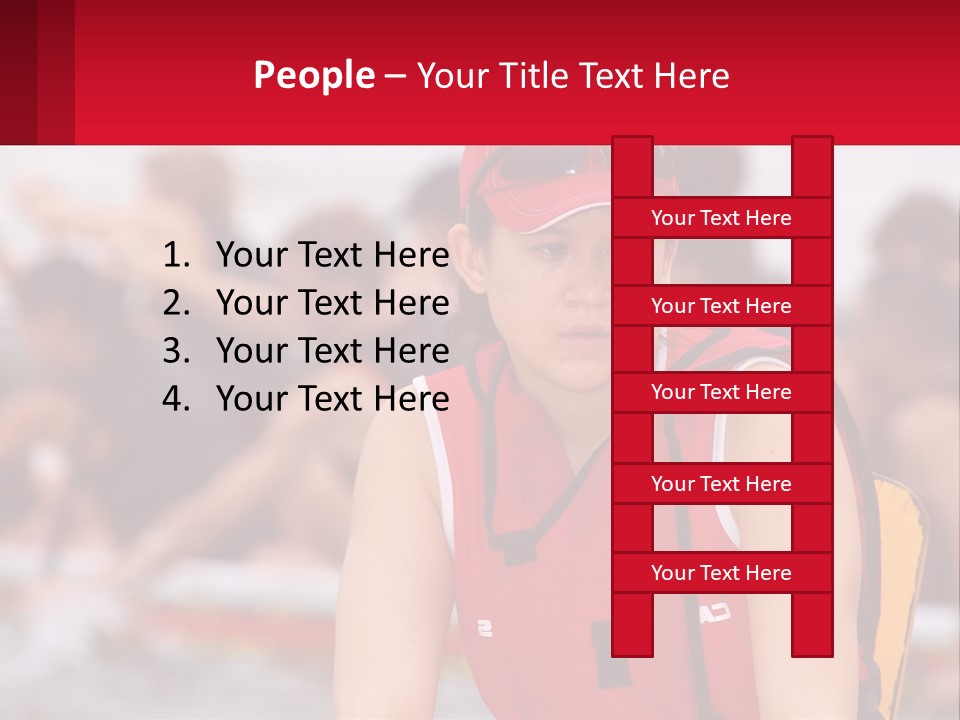 Red Water Stare PowerPoint Template