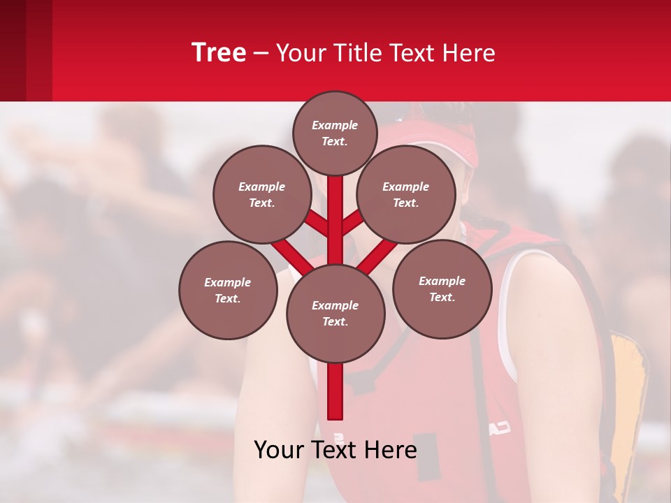 Red Water Stare PowerPoint Template