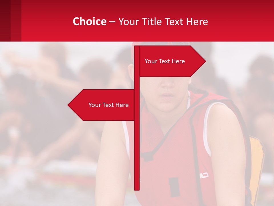 Red Water Stare PowerPoint Template