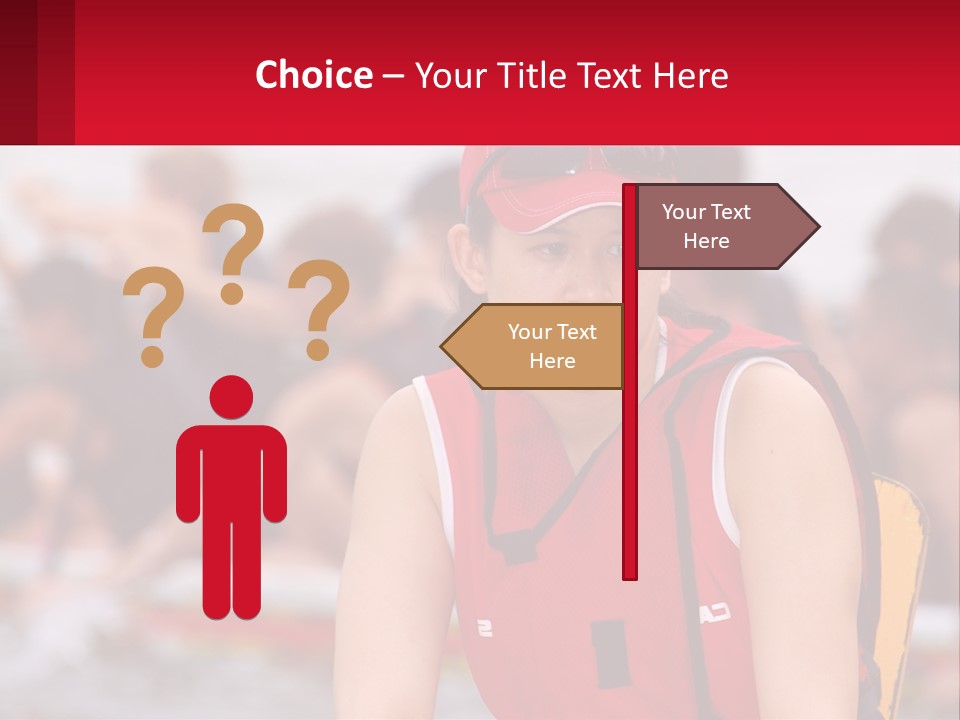 Red Water Stare PowerPoint Template