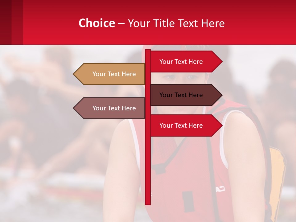 Red Water Stare PowerPoint Template