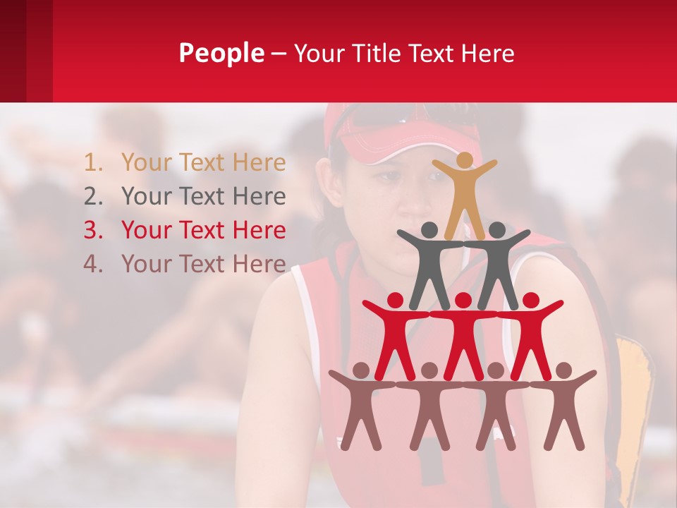 Red Water Stare PowerPoint Template
