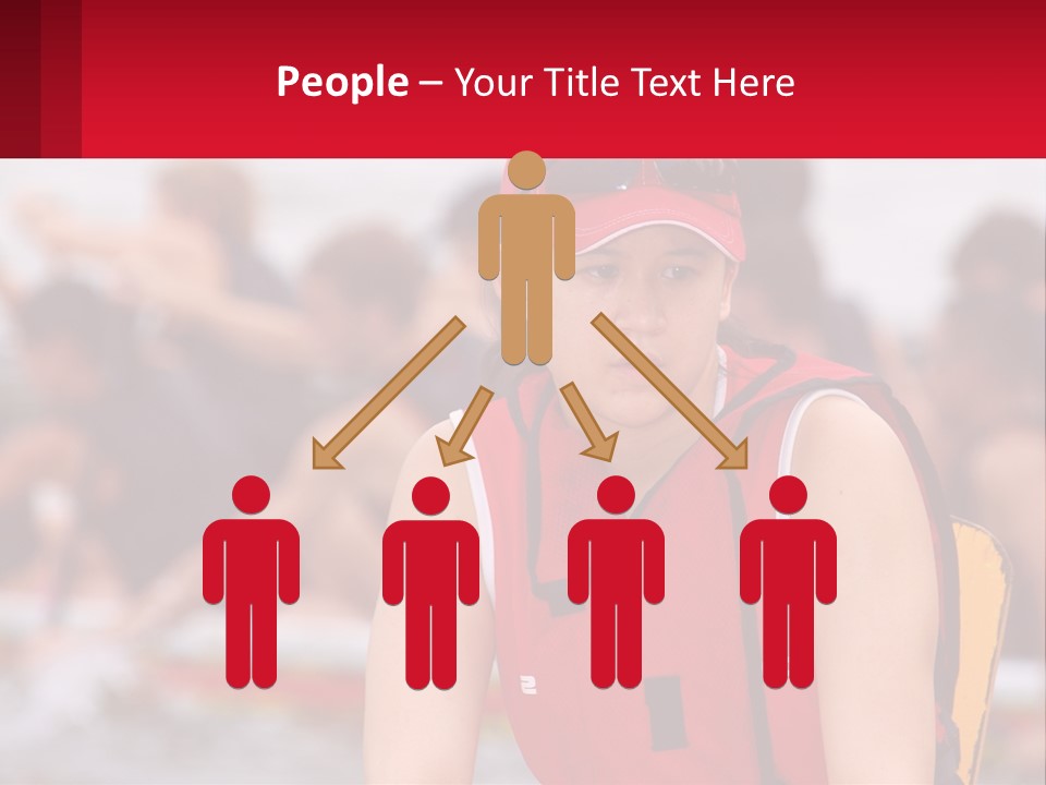 Red Water Stare PowerPoint Template