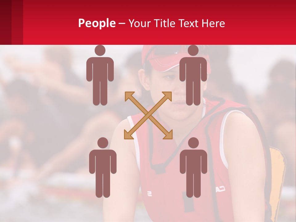 Red Water Stare PowerPoint Template