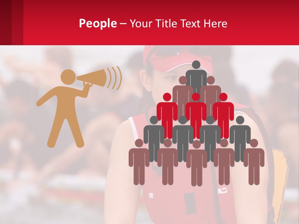 Red Water Stare PowerPoint Template