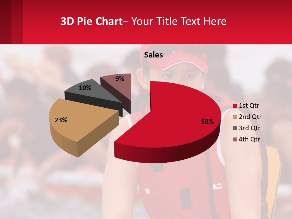 Red Water Stare PowerPoint Template