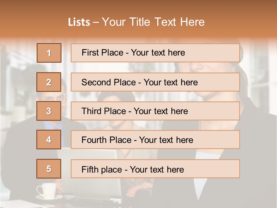 A Woman Wearing A Headset With A Laptop In Front Of Her PowerPoint Template