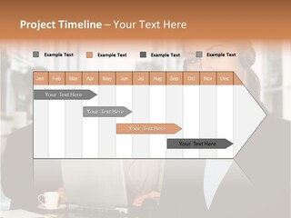 A Woman Wearing A Headset With A Laptop In Front Of Her PowerPoint Template