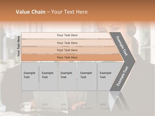 A Woman Wearing A Headset With A Laptop In Front Of Her PowerPoint Template