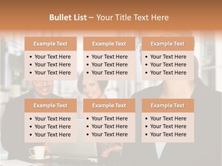 A Woman Wearing A Headset With A Laptop In Front Of Her PowerPoint Template