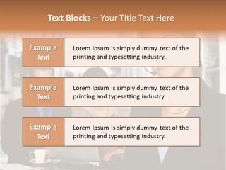 A Woman Wearing A Headset With A Laptop In Front Of Her PowerPoint Template