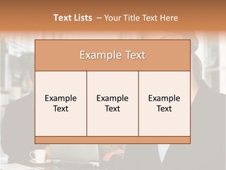 A Woman Wearing A Headset With A Laptop In Front Of Her PowerPoint Template