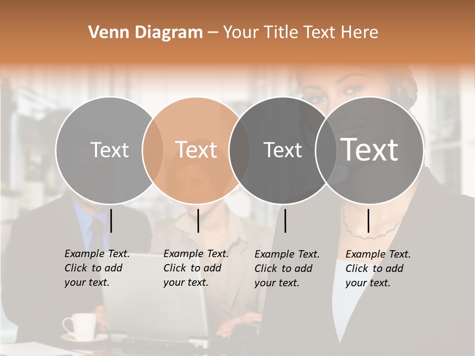 A Woman Wearing A Headset With A Laptop In Front Of Her PowerPoint Template