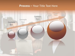 A Woman Wearing A Headset With A Laptop In Front Of Her PowerPoint Template