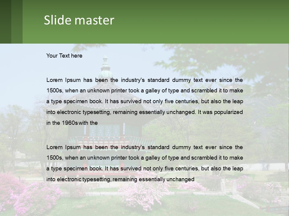 Grass Sky Oriental PowerPoint Template