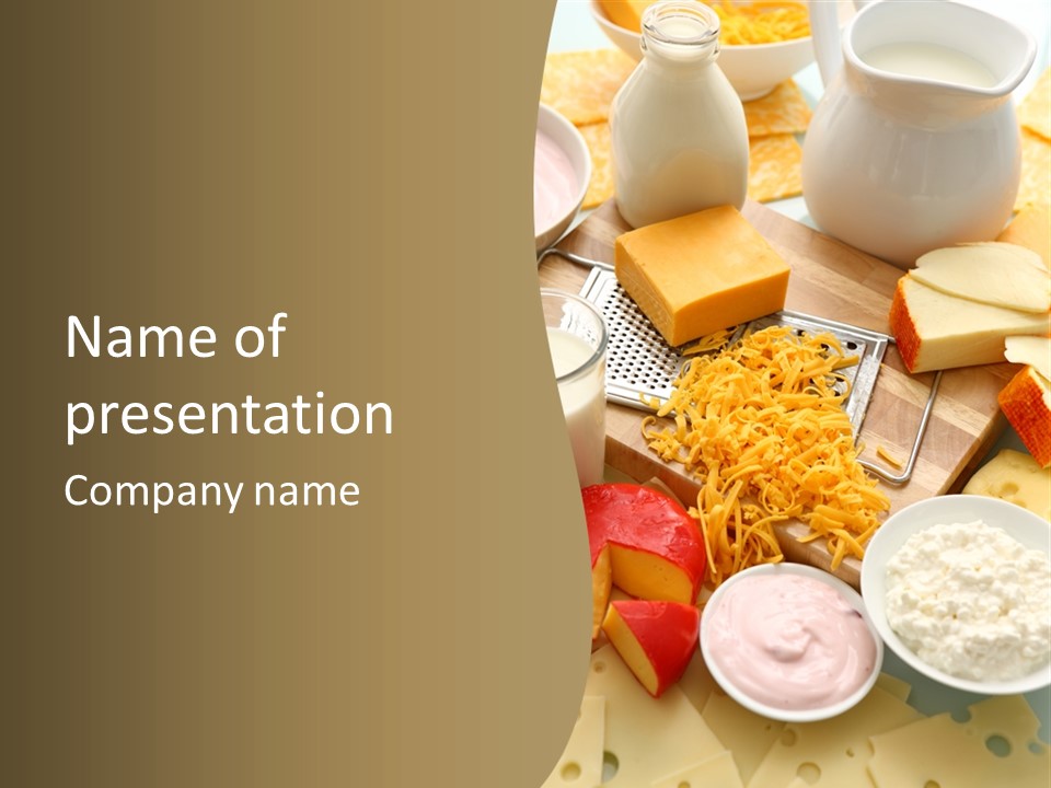 Cream Cheese Food PowerPoint Template