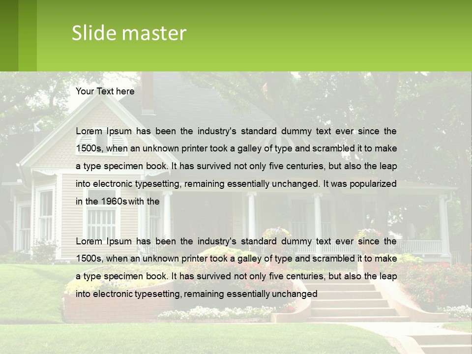 Flowers White House PowerPoint Template