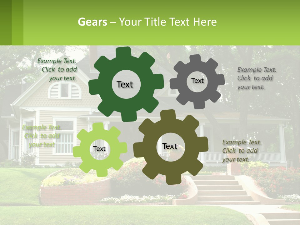 Flowers White House PowerPoint Template