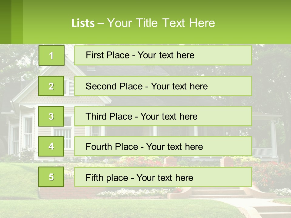 Flowers White House PowerPoint Template